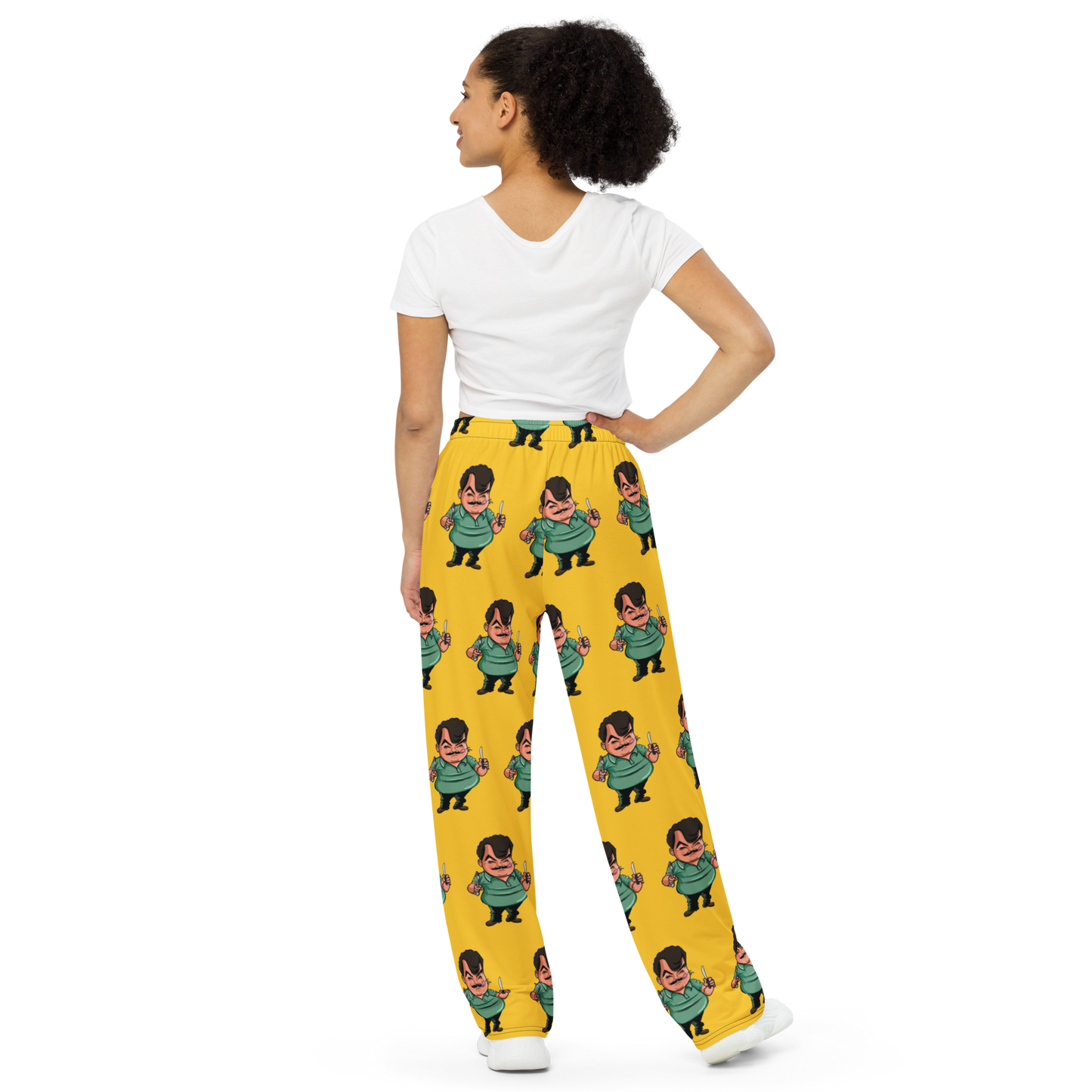 All-over print unisex wide-leg pants