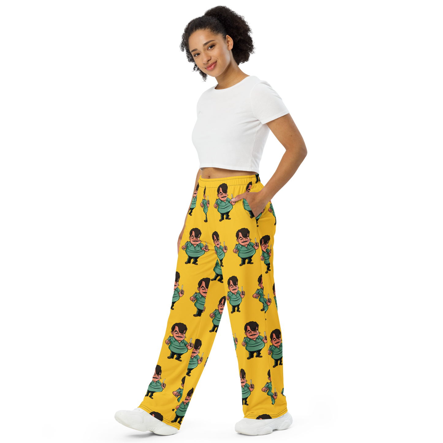 All-over print unisex wide-leg pants